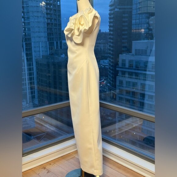 🆕 ACLER 🧿 NWOT Wynyard One Shoulder Maxi Dress, Ivory - Sz AU 8 US 4 - Picture 6 of 14